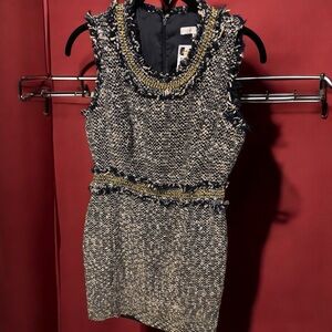 Boston Proper chain embellished tweed